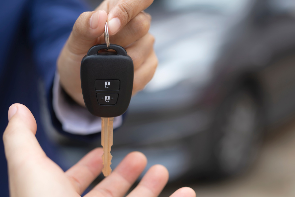 Handing over car keys